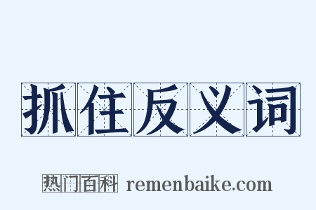 抓住反义词是什么意思的图片